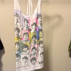 The Beatles Women’s Tank Top - White with Multicolor Graphic